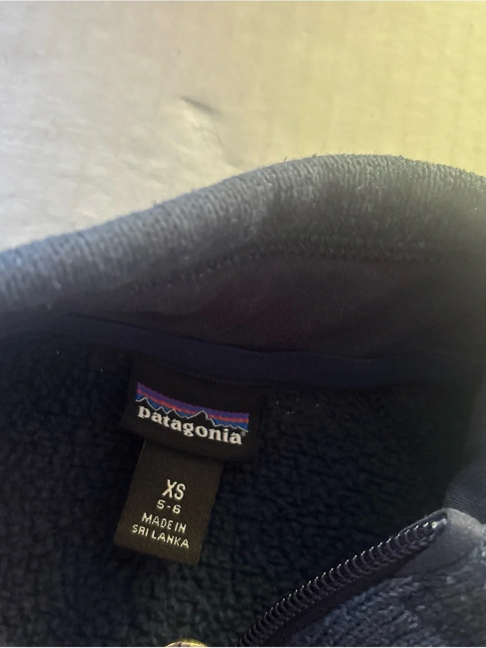 Patagonia Youth (5-6) Navy Blue Fleece Jacket with Logo